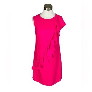 Nicole Miller New York Hot Pink Ruffle Dress Size 2
